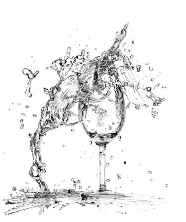 Dibujo titulada "Drink Crash 2" por Paul Stowe, Obra de arte original, Grafito
