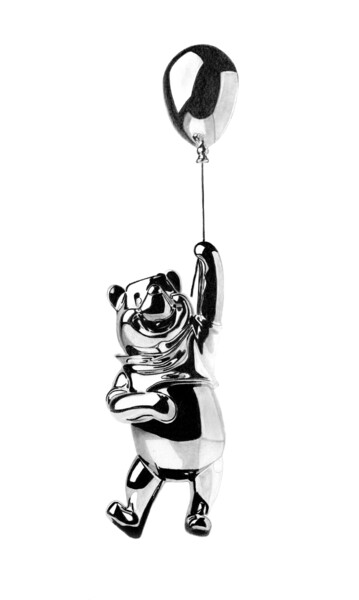 Tekening getiteld "Metal Pooh" door Paul Stowe, Origineel Kunstwerk, Grafiet