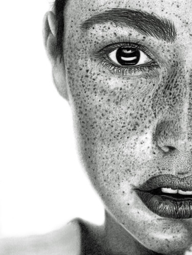 Rysunek zatytułowany „Freckles” autorstwa Paul Stowe, Oryginalna praca, Ołówek