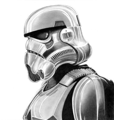 图画 标题为“Stormtrooper 2023” 由Paul Stowe, 原创艺术品, 石墨