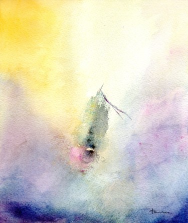 Painting titled "Alone" by Paul Taylor, Original Artwork, Watercolor
