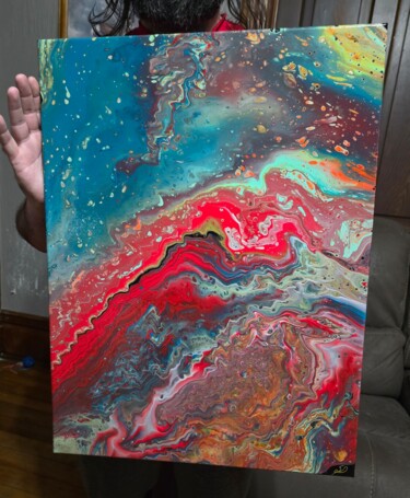 Painting titled "agate spacey" by Paul Tetreault, Original Artwork, Acrylic