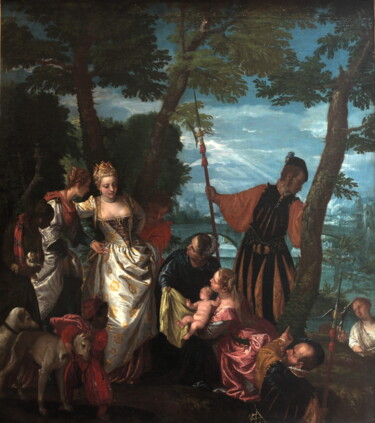 Pintura intitulada "Moïse sauvé des eaux" por Paul Véronèse, Obras de arte originais, Óleo