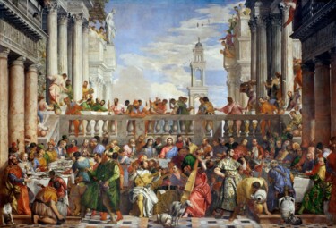 Pittura intitolato "Les Noces de Cana" da Paul Véronèse, Opera d'arte originale, Olio