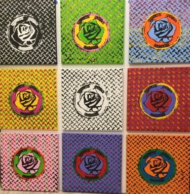 Peinture intitulée "Portland Rose" par Paul Wyss, Œuvre d'art originale, Acrylique