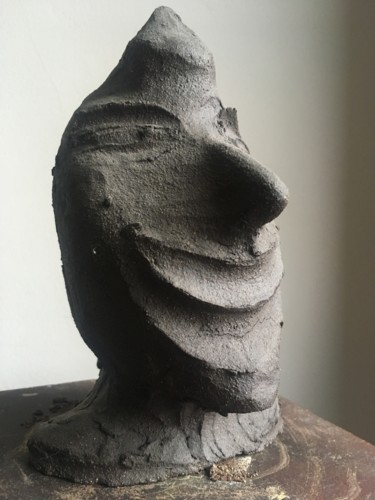 Sculpture titled "Je le jure Monsieur…" by Paul Yves Poumay, Original Artwork, Ceramics