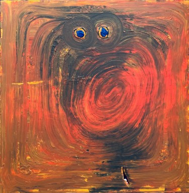 Malerei mit dem Titel "smiling death" von Paul Yves Poumay, Original-Kunstwerk, Acryl