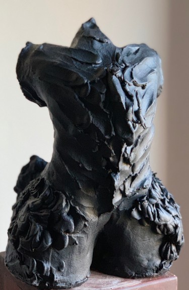 Sculpture intitulée "L'extase du chef coq" par Paul Yves Poumay, Œuvre d'art originale, Terre cuite