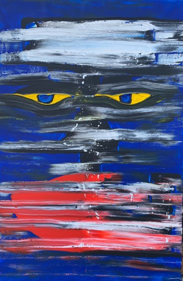 Painting titled "Honte à Mister Pmur…" by Paul Yves Poumay, Original Artwork, Acrylic