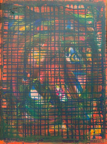 Картина под названием "pinocchio's jail" - Paul Yves Poumay, Подлинное произведение искусства, Акрил