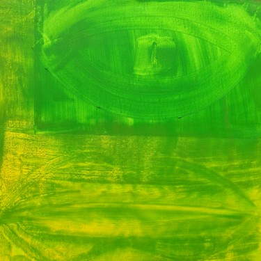 Painting titled "citron vert" by Paul Yves Poumay, Original Artwork, Acrylic