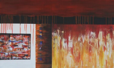 Schilderij getiteld "contemporary abstra…" door Paula Berteotti, Origineel Kunstwerk, Acryl