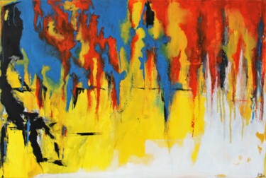 Painting titled "Yellow yes" by Paula Berteotti, Original Artwork, Acrylic