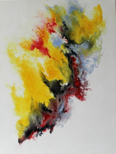 Peinture intitulée "Yellow yes 2" par Paula Berteotti, Œuvre d'art originale, Acrylique