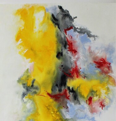 Peinture intitulée "Yellow yes 3" par Paula Berteotti, Œuvre d'art originale, Acrylique