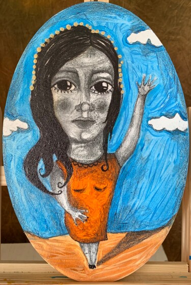 Peinture intitulée "L’ Au revoir" par Paula Camaré, Œuvre d'art originale, Acrylique Monté sur Châssis en bois