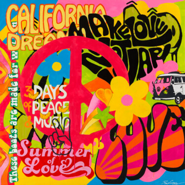 Ζωγραφική με τίτλο "California Dreamin'…" από Paula Gibbs, Αυθεντικά έργα τέχνης, Ακρυλικό