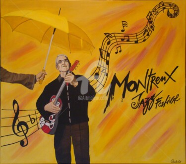 Painting titled "Claude Nobs" by Paula Gil, Original Artwork