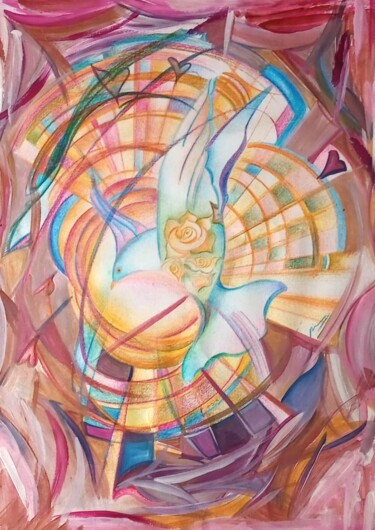 Картина под названием "Gran Espíritu I" - Paula Reschini M, Подлинное произведение искусства, Акрил