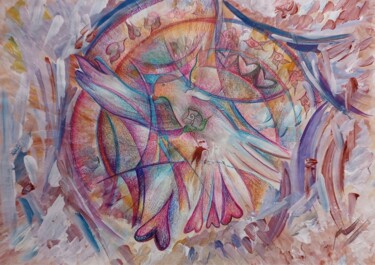 Zeichnungen mit dem Titel "Paz de Cristo" von Paula Reschini M, Original-Kunstwerk, Acryl