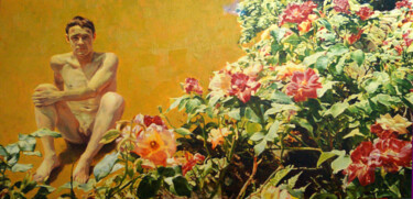 Pittura intitolato "Arreglo Floral n°2" da Paula Solís Burgos, Opera d'arte originale, Olio