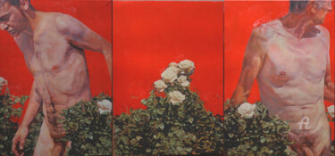 Malarstwo zatytułowany „Arreglo Floral n°1” autorstwa Paula Solís Burgos, Oryginalna praca, Olej