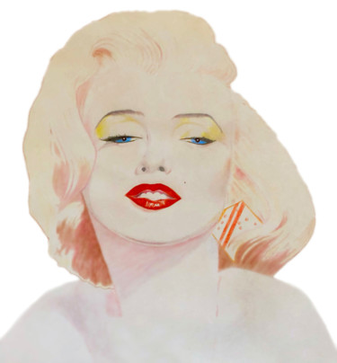 Digital Arts με τίτλο "Marilyn Monroe" από Paula Vinagre, Αυθεντικά έργα τέχνης, Ψηφιακή ζωγραφική