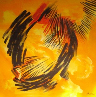 Pintura titulada "Pelea de fuerzas" por Paula Weiszkopf, Obra de arte original