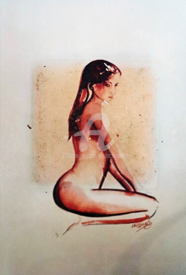 Malerei mit dem Titel "ASIA" von Paula Clemence, Original-Kunstwerk, Tinte