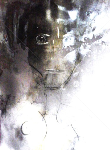 Картина под названием ""FACE A FACE"" - Paula Clemence, Подлинное произведение искусства, лак Установлен на картон