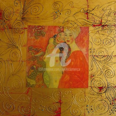 Peinture intitulée "LES AMIS DE GUSTAV…" par Paula Clemence, Œuvre d'art originale