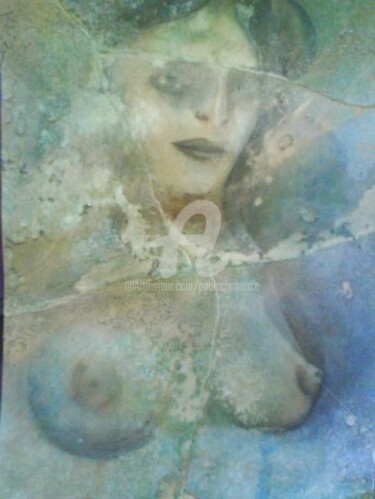 Pintura titulada "FEMME LUNAIRE 2" por Paula Clemence, Obra de arte original