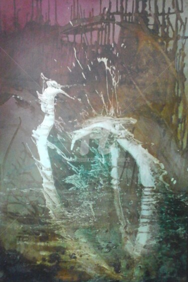Peinture intitulée "ABYSSE 3" par Paula Clemence, Œuvre d'art originale