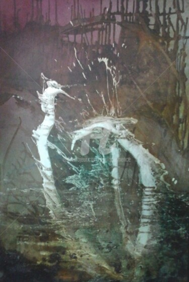 Peinture intitulée "ABYSSE 3" par Paula Clemence, Œuvre d'art originale
