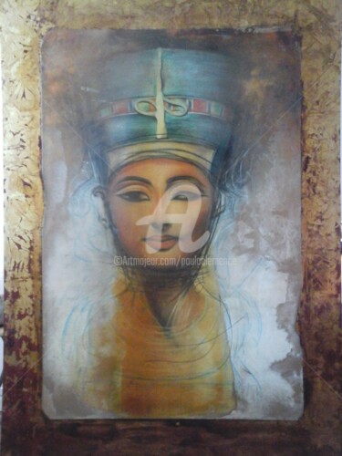 Painting titled "NEFERTITI BY PAULAC…" by Paula Clemence, Original Artwork