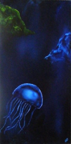 Malerei mit dem Titel "Medusa" von Paula Cuevas, Original-Kunstwerk