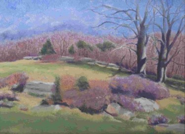 Painting titled "Spring at Ashlawn F…" by Paula Emery, Original Artwork, Oil