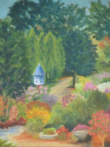 Painting titled "Secret Garden" by Paula Emery, Original Artwork, Oil