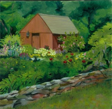 Painting titled "Spring on the Farm" by Paula Emery, Original Artwork, Oil