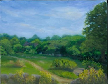 Painting titled "Summer Afternoon at…" by Paula Emery, Original Artwork, Oil
