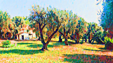 Jardim Renoir Arts numériques intitulée "Jardim Renoir" par Paula Leitão Baroseiro, Œuvre d'art originale, Peinture numérique