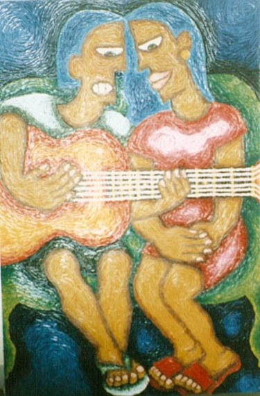 Painting titled ""Harana"" by Paul Arenas, Original Artwork