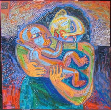 绘画 标题为“"Mother & Child"” 由Paul Arenas, 原创艺术品