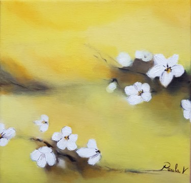 Painting titled "Sakura" by Paula Valdivia, Original Artwork, Oil