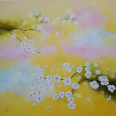 제목이 "Hanami"인 미술작품 Paula Valdivia로, 원작, 기름 나무 들것 프레임에 장착됨