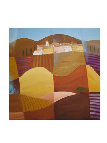 Картина под названием "Collines provençales" - Paula Valdivia, Подлинное произведение искусства, Масло