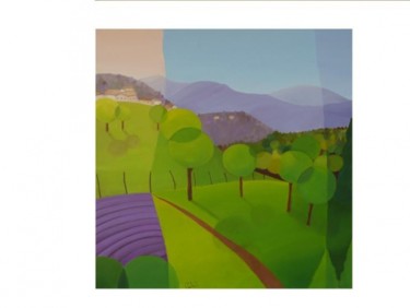 Peinture intitulée "Lumières d'Ardèche" par Paula Valdivia, Œuvre d'art originale, Huile