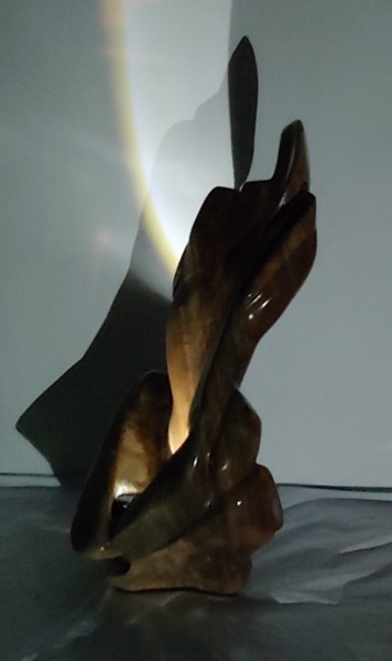 Sculpture titled "Luminária Sustentáv…" by Leila Viana, Original Artwork, Stone