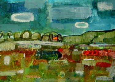 Painting titled "Noord Hollandse Lan…" by Paul Berkholst, Original Artwork