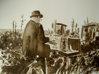 Schilderij getiteld "h.f. boot" door Paul Berkholst, Origineel Kunstwerk